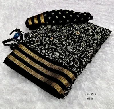 Lightweight Georgette Saree with Uniform Pattern and Designer Blouse
